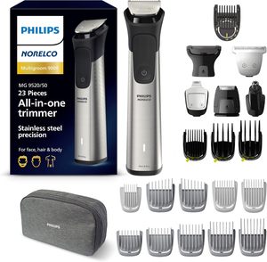 Philips Norelcoo Multigroom 9000 Series Tondeuse et tondeuse à cheveux tout-en-un Kit de toilettage 23 pièces pour barbe corps visage MG952050 - Product Image 4