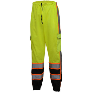 Pantalon de travail de sécurité multi-poches pantalons longs hommes vêtements de travail réfléchissants haute visibilité pantalon de sécurité imperméable léger - Product Image 4