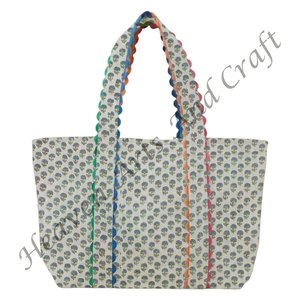 กระเป๋าผ้าฝ้ายอเนกประสงค์พิมพ์ลายริคแร็คแบบสั่งทำเป็นมิตรกับสิ่งแวดล้อม มีหูหิ้วสองข้าง รูปทรงสี่เหลี่ยม - Product Image 1