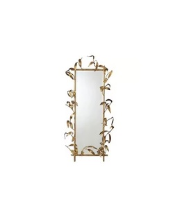 Miroir mural moderne de forme irrégulière en laiton, couleur personnalisée, décoration intérieure, logo personnalisé, mariage - Product Image 1