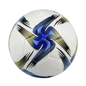 Ballon de football en cuir PU taille 5, design de machine de football pakistanais, service OEM, ballon de football laminé bicolore - Product Image 3