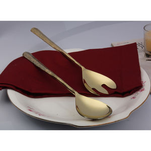 SS Cutlery handcrafted Handle <b>Copper</b> Plated by RGN Exports Premium Quality Best Selling Cutlery Salad Set - Product Image 5