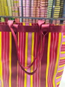 Sac à provisions en nylon réutilisable écologique avec fermeture à glissière RPET Sacs de plage en plastique recyclé tissé à la main fabriqués en Inde - Product Image 5