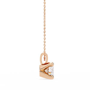 Elegante Collar con Colgante de Diamante Cultivado en Laboratorio con Corte Brillante, Chapado en Oro Rosa de 14k, Certificado IGI, para Uso Diario - Product Image 3