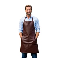 Apron Kulit Asli Berkualitas Tinggi dari Produsen, Modis, Bergaya, Multifungsi, untuk Kerja Koki, Dapat Digunakan Kembali, Tahan Lama