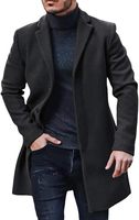 Manteau trench pour homme, streetwear, coupe ample, simple boutonnage, respirant, chaud, doux, col rabattu, pour l'automne, veste grande taille