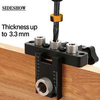 Kit de gabarits de perçage pour le travail du bois 3 en 1, guide de perçage et localisateur réglable pour chevilles en bois