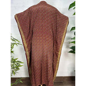 Women's Summer Silk <b>Blend</b> Maxi Dress Loose Fit Luxury Lounge Caftan Beachwear Nightie Nightdress Flowy Gown Swimsuit Cover Ups - Product Image 5