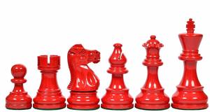 Pièces d'échecs classiques Smokey Staunton en bois de buis peint, taille de tournoi 3,8, à prix abordable - Product Image 4