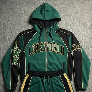 Ensemble de jogging en molleton d'hiver sur mesure OEM, 100% coton, coupe ample, ensemble sport 2 pièces (hoodie et short) pour homme - Product Image 3