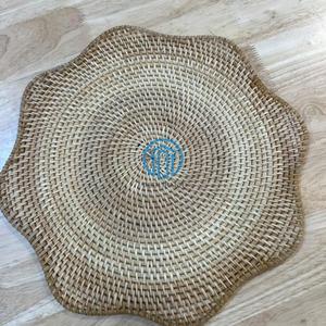 Handcrafted <b>Rattan</b> Flower <b>Placemats</b> for Dining Table Luxury Decorative Mats & Pads Made in Vietnam - Product Image 2
