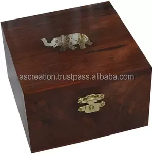 Polished Teak Wood Engraved Customizable <b>Wooden</b> <b>Boxes</b> and Wall Signs for Business Gifts - Product Image 6