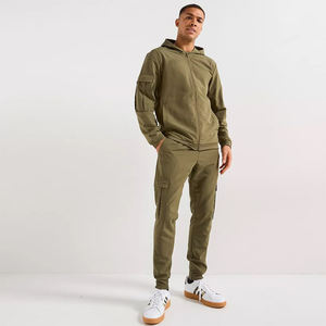 Service OEM Survêtements pour hommes adultes Grande taille Fermeture éclair Vêtements d'entraînement Vêtements décontractés pour hommes Survêtement cargo pour hommes - Product Image 6