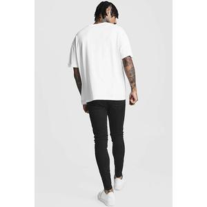 Maglietta da uomo bianca in tinta unita Oversize