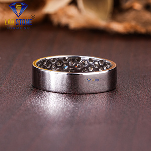 แหวนเพชรทรงกลม0.515 TDW แหวนทอง18K สีขาวไม่ซ้ำใคร cvd/hpht เครื่องประดับหินในห้องทดลอง - Product Image 4