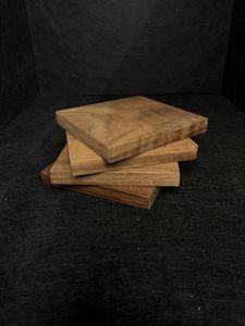 Beautiful walnut wood <b>coasters</b> handmade with smooth polish water resistant durable eco friendly dining living room <b>table</b> decor - Product Image 2