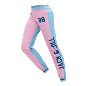 Greek Jack and Jill of America Sorority Clothing Ready To Ship Embroidered Colorblock Jogger Track Pants - Product Image 1