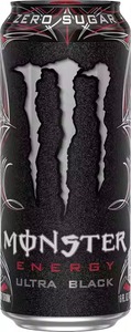 Bebida Energética Monster Ultra Black de 16 Onzas Paquete de 15 Sin Azúcar Baja en Carbohidratos Baja en Grasas Infusionada con Carbonato de Fabricación Alemana - Product Image 2
