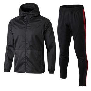 Vêtements de jogging d'entraînement personnalisés, veste coupe-vent et pantalon de survêtement avec fermeture éclair, logo personnalisé, survêtements coupe-vent en nylon - Product Image 4