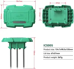 Baldr TCS005FRFスマート土壌センサー、APPを介して土壌水分と温度をチェックするための5つのLEDライト付き