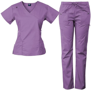 Vente en gros d'uniformes hospitaliers extensibles dans les 4 directions avec logo personnalisé, ensembles médicaux pour femmes et hommes, uniformes hospitaliers élevés - Product Image 5