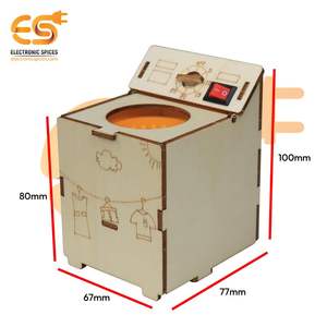 ÉPICES ÉLECTRONIQUES DIY Machine à laver en bois Jouet STEM Kit pour expériences scientifiques avec accessoires de batterie - Product Image 3