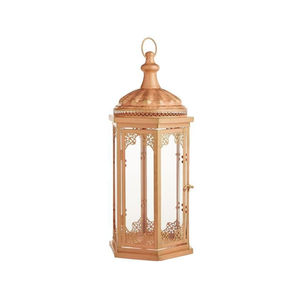 Lanterne à bougie de forme marocaine en fer doré et en verre, lanternes à bougie suspendues pour la décoration de la maison, du jardin et de Noël - Product Image 6