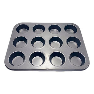 12 moules à cupcakes, plateau à muffins antiadhésif - Couleurs assorties - Product Image 4