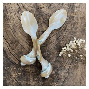 Cuillère en nacre véritable, ustensile en coquille de perle pour le service du thé, du café, des desserts et la décoration de table, Vietnam - Product Image 5