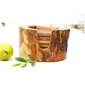 Vente chaude Noyer Sesham Bois Sous-Verre Titulaire Personnalisé À La Main Indienne Qualité D'exportation - Product Image 2