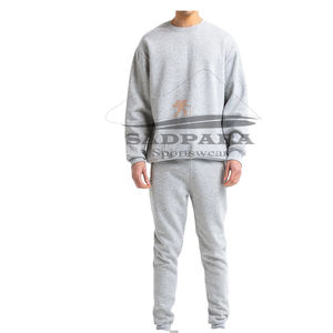 Respirant personnalisé hommes survêtement grande taille formation survêtement Jogging deux pièces vêtements de sport coton Polyester hiver ensemble - Product Image 6
