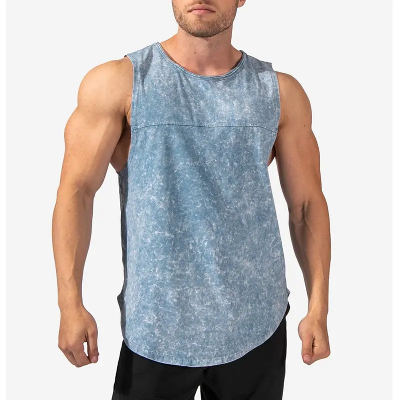 Sports Boy's Muscle stringer Cotton Sleeveless Mens Travel Vest Training Fitness Exercise Workout Mens Gym Tank Top