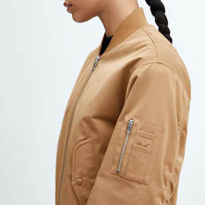 แจ็กเก็ตบอมเบอร์สำหรับผู้หญิงเสื้อแจ็กเก็ตบอมเบอร์ระบายอากาศได้ดีมีสไตล์ - Product Image 4