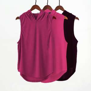 Camiseta atlética sin mangas con capucha para hombre, camiseta ligera para entrenamiento, gimnasio, Fitness, correr, entrenamiento deportivo, Top muscular - Product Image 2