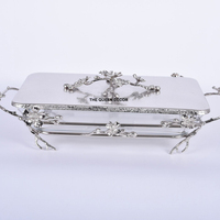 Chauffe-plats de luxe pour buffet avec support décoratif et couvercle en dôme Chauffe-plats en acier inoxydable pour événements et restauration