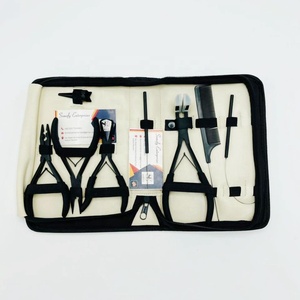 Kit de Herramientas Profesionales para Extensiones de Cabello con Queratina, Color Negro Mate, Acero Inoxidable de Grado Quirúrgico, Incluye Pinzas de Presión para Extensiones Adhesivas - Product Image 6