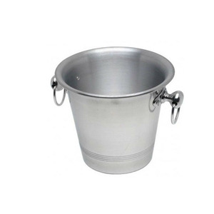 Seau à glace indien de qualité supérieure avec pinces Plaqué argent pièce élégante et texturée en bon état - Product Image 6