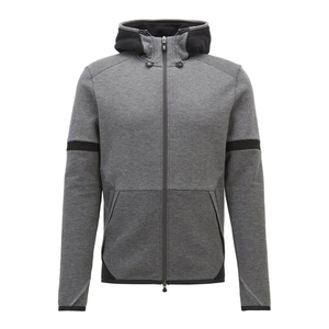 Ensemble de survêtement de jogging pour homme, imprimé, uni, 100% coton, lourd, respirant, à capuche - Product Image 2