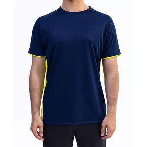 Hombres gimnasio secado rápido cuatro vías estiramiento Regular Fit camiseta ejercicio Activewear Atlético Fitness deporte manga corta Camisetas - Product Image 1