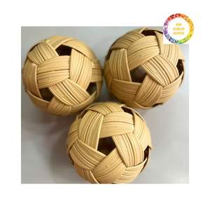 Decoración rústica para el hogar, bolas de ratán tejidas a mano, bolas decorativas de ratán Natural, orbes de mimbre ecológicos - Product Image 1