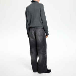 Nuevos pantalones de mezclilla lavados de alta calidad, Pantalones rectos con estilo personalizados, novedad de 2025, pantalones vaqueros transpirables para hombre - Product Image 5