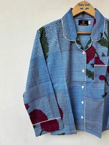 Conjuntos de Pijamas con Estampado Floral, Conjunto de Pijamas de Algodón Indio, Conjunto de Pijamas para Dormir, Vestido de Dormir, Ropa Bohemia, Regalos para Ella - Product Image 2