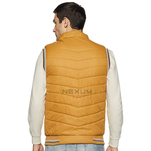 Veste Gilet Slim Fit pour hommes couleur bleue col montant poche latérale gilet plus chaud pour le corps sans manches manteau veste entretenue OEM - Product Image 4