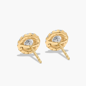 Élégant 925 argent Moissanite diamant Halo boucles d'oreilles pierre brillante pour anniversaire ou mariage Fine Stud bijoux cadeau - Product Image 6