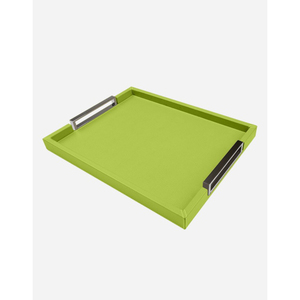 Plateau de service alimentaire de forme rectangulaire rouge en plateau à Dessert en bois avec poignée pour accessoires de restaurant d'hôtel à bas prix - Product Image 5