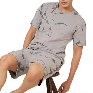 Ensemble de shorts et t-shirt pour homme, nouvelle conception 2025, respirant, couleur unie, 100% coton, ensemble de shorts deux pièces pour homme, vente en gros - Product Image 6
