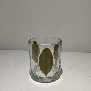 เทียนแก้วพิมพ์ลายใบไม้พิมพ์ด้วยมือสำหรับจัดงานแต่งงานอีสเตอร์อุปกรณ์ตกแต่งสวนในบ้าน - Product Image 5