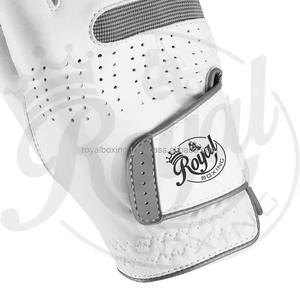 Guantes de golf unisex personalizables de cuero genuino blancos con logotipo personalizado conjunto de mano de estilo para hombre color sin empaquetar - Product Image 4