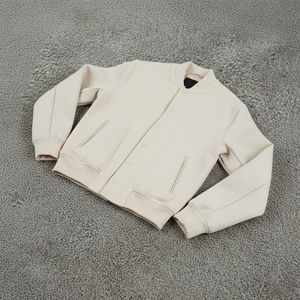 Vente en gros de veste de baseball surdimensionnée à épaules tombantes pour hommes veste d'hiver DTF personnalisée avec logo imprimé de couleur unie pour hommes - Product Image 2