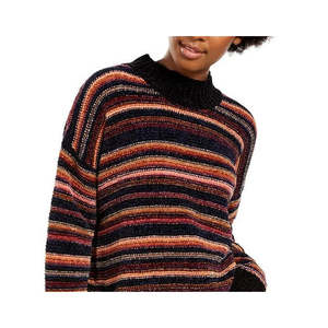 Cardigan da Donna Hippie Rose in Ciniglia con Collo Alto, Stile Dolce, Taglia Extra Large, Logo Frontale, Colore Beige, per l'Autunno - Product Image 2